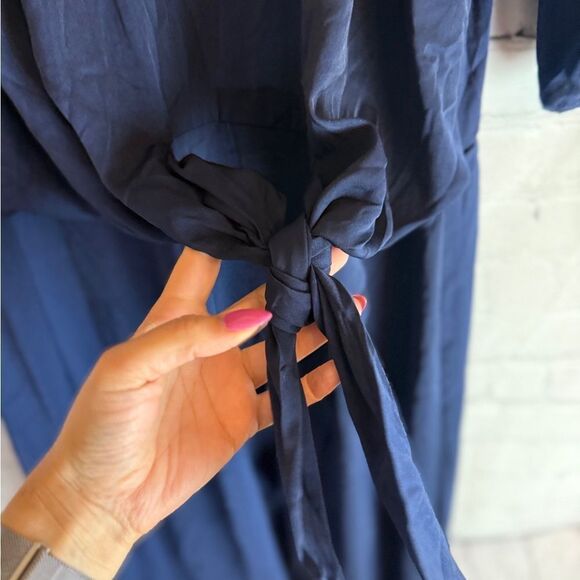 City Chic Sleek Tie Dress BLUE Size 18 - Picture 7 of 14